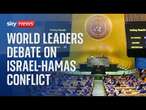 Watch live: World leaders continue the debate on Israeli actions in Palestinian territory at UN