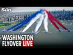 LIVE: Washington watches as Patrouille de France flies over the National Mall