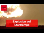 Riesiger Feuerball: Blue-Origin-Rakete explodiert auf Startrampe
