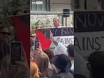 Model protests Gaza conflict on runway