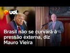 Chanceler brasileiro diz ter dito a Marco Rubio que Brasil não se curvará à pressão externa