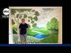 Father flies across country to paint mural for his 1st grandchild