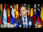 Nato secretary general Mark Rutte holds press conference – watch live