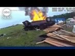 Woman rescued from burning car speaks out