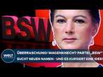 SAHRA WAGENKNECHT: Überraschung! Ihre Partei 