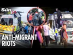 Angry mob ATTACK police van in clash with cops after migrant ‘sexually assaulted’ girl