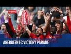 Aberdeen FC trophy parade to celebrate winning the Scottish Cup