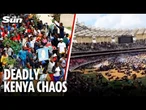 Violence erupts in Kenya as police fire into stadium crowd and hurl smoke grenades at ex-PM's wake