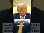 President Trump says he's 'lost a lot of faith' in Republicans who broke with him over Epstein files