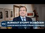 GERHARD SCHRÖDER IN KLINIK: Altkanzler verschiebt wegen Burnout seine Aussage zu Nord Stream 2