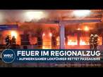 FEUERSBRUNST IN AHRENSFELDE: Regionalzug brennt komplett aus - Passagiere gerettet