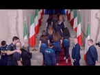 Meloni riceve a Palazzo Chigi Nazionali femminile e maschile di pallavolo dopo vittoria mondiali