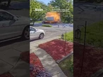 Shocking CCTV footage shows truck exploding on Chicago street #viralvideo #explosion #carcrash