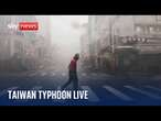 Watch live from Kaohsiung where Typhoon Krathon has made landfall in Taiwan