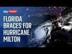 Watch live: People in Florida prepare for Hurricane Milton as it heads towards the US state