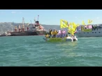 Blitz agricoltori Coldiretti al porto di Manfredonia contro il falso made in Italy