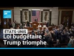 États-Unis : Trump décroche une victoire majeure avec sa loi budgétaire • FRANCE 24