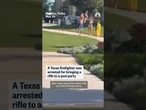 Texas firefighter arrested for bringing rifle to pool party