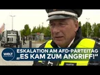 ERFURT: Proteste eskalieren! Polizei packt zur Lage aus! Krawalle am AfD-Parteitag