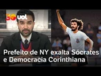 Prefeito de Nova York exalta Sócrates e Democracia Corintiana em seu programa