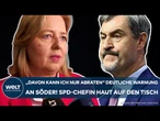 BÄRBEL BAS: "Davon kann ich nur abraten" Deutliche Warnung an Söder! SPD-Chefin haut auf den Tisch