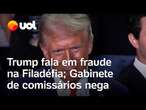 Eleições EUA 2024: Trump fala de 'fraude maciça' na Filadélfia; Afirmação foi negada por gabinete