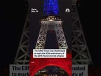 The Eiffel Tower was illuminated to mark the 10th anniversary of the 2015 Paris terrorist attacks