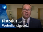 Versteidigungsminister Pistorius zum Wehrdienstgesetz | tagesthemen-Interview