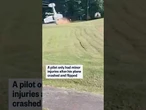 Pilot walks away with minor injuries after plane crashes, flips