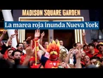 Una marea roja ya inunda las calles de Nueva York para apoyar a la selección en la final del Mundial