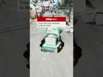 Lorry falls into sinkhole in Mexico City. #Mexico #MexicoCity #BBCNews