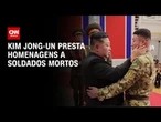 Kim Jong-un se emociona em homenagem a soldados mortos a serviço da Rússia | LIVE CNN