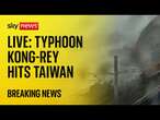 Watch live: Typhoon Kong-Rey makes landfall on Taiwan's east coast