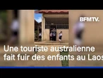 Cette touriste australienne effraie des enfants dans une école au Laos