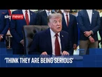 Trump says US negotiating with Iran after threatening 'massive attack'