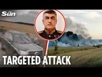 New footage shows moment Ukrainian drone DESTROYS Russian column injuring Putin general