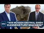 STREIT UM SCHULDENBREMSE: Merz unter Druck der SPD! Bundeswehr stärken - aber mit welchem Geld?