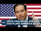 VISA-BESCHRÄNKUNGEN: USA verschärft Einreisebeschränkungen wegen Angriffen auf die Meinungsfreiheit!