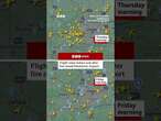 Flight radar before and after fire closed Heathrow. #Airplanes #BBCNews