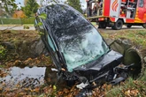 Tödlicher Unfall in Sachsen: Auto landet in Bach, Frau stirbt