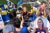 Brutaler Kampf unter Zuschauern! Frau blutüberströmt aus Stadion geführt