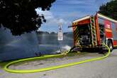 Münchner Feuerwehr kämpft das ganze Wochenende gegen das Fischsterben im Westpark