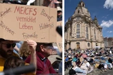 Warum liegen hier so viele Menschen vor der Frauenkirche?