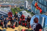 Spektakuläres Abseil-Manöver vom Leipziger Uniriesen: Jetzt wird sogar einen Weltrekord geplant