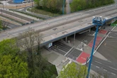 Gesperrte Brücke über Damaschkeplatz wird endlich abgerissen