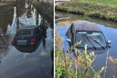 Fahranfängerin schiebt Auto in Wassergraben! Anwohner retten 81-Jährige aus fast versunkenem Wagen
