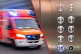 Notfall im Aufzug: Seniorin klemmt zwischen Kabine und Schacht