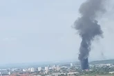 Feueralarm in Erfurt: Riesige Rauchwolke über Thüringens Hauptstadt