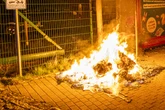 Feuerwehreinsatz im Erzgebirge: Mülltonne in Flammen