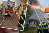 Feuerwehr neun Stunden wegen Großbrand gefordert: Qualm kilometerweit zu sehen